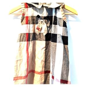 Burberry like Nova check girls dress sz 7